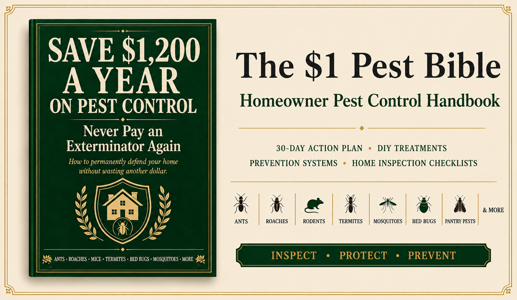 The $1 Pest Bible — Save $1,200 a Year on Pest Control